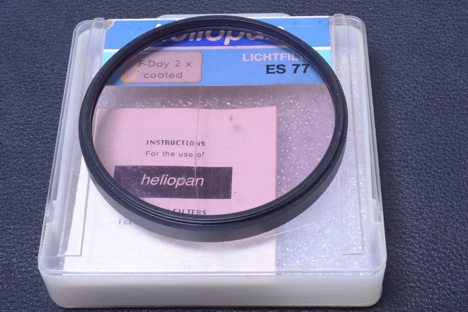 ✅ HELIOPAN F-DAY 2X COATED FL-D 2X ES77, E77, 77MM FILTER FOR LENS 61-1 - Image 3 of 3