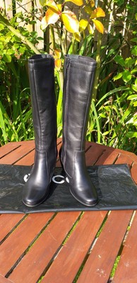 ecco black knee high boots