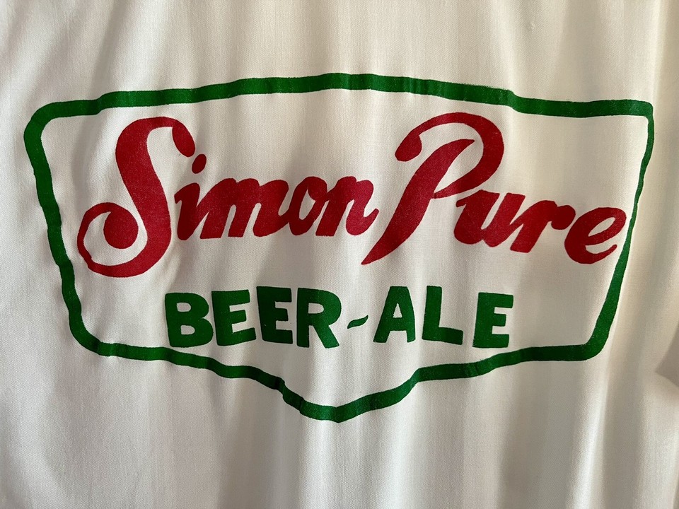 Vintage Simon Pure Beer Brewery Buffalo NY Bowling Shirt Retro