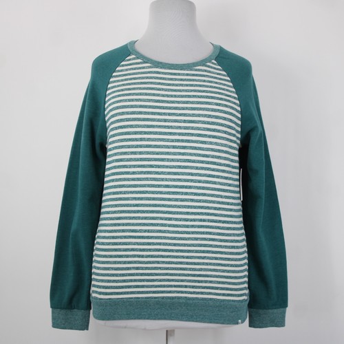 Volcom Lived In Sz XL NEW $45 Heathered Emerald Green Cream Cotton Blend Sweater - Picture 3 of 14