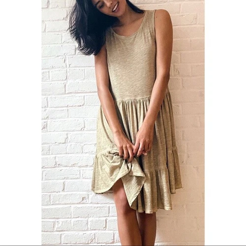 Anthropologie Saturday Sunday Women Chrissa Tiered Mini Cotton Dress sz S NWT