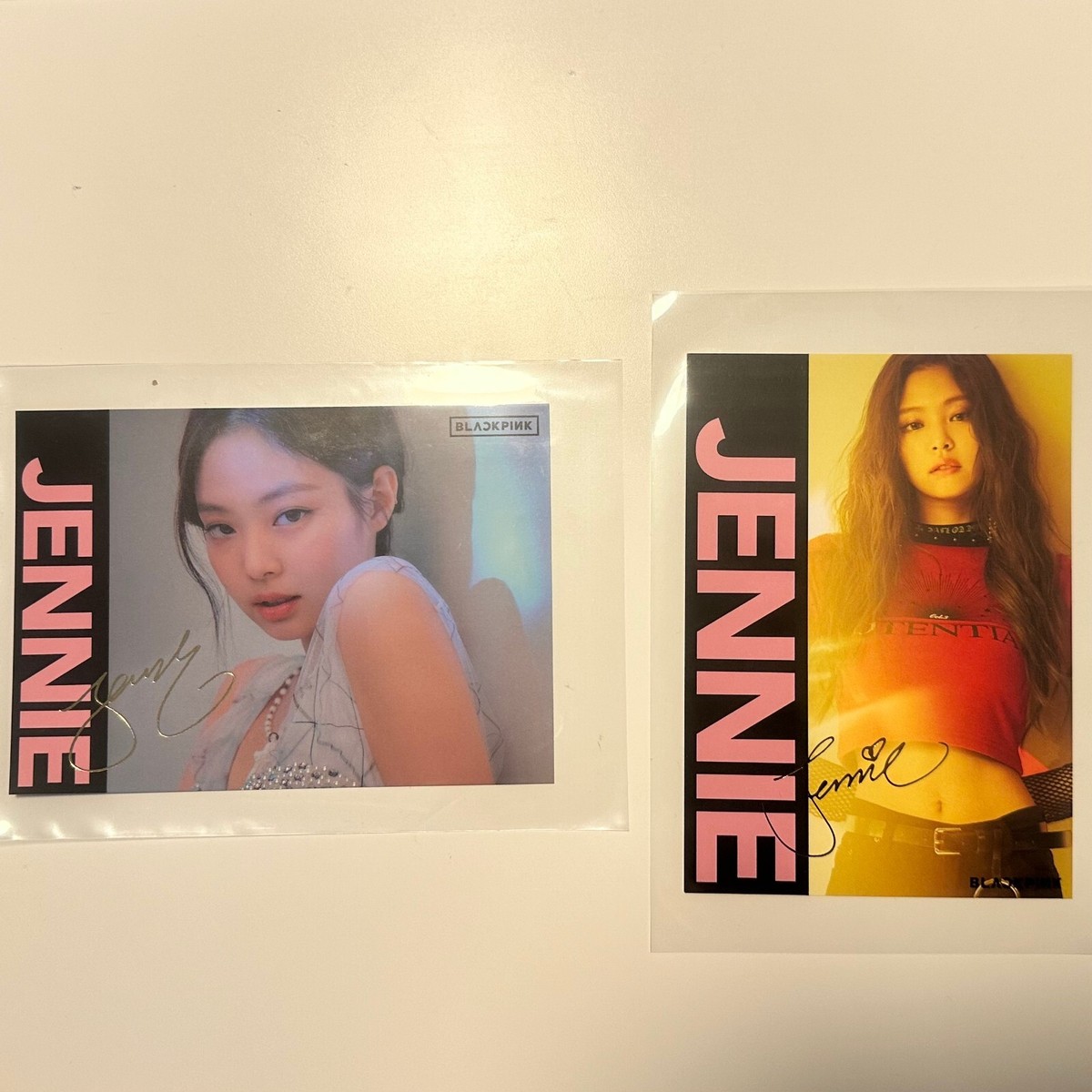 BLACKPINK JENNIE OFFICIAL POSTCARDS HERA ADIDAS JAPAN VINYL BORN