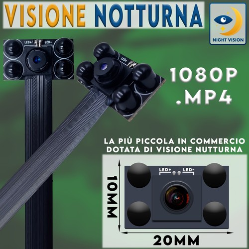 MICROCAMERA video camera WIFI MP4 visione notturna a colori con lunga batteria - Foto 2 di 5