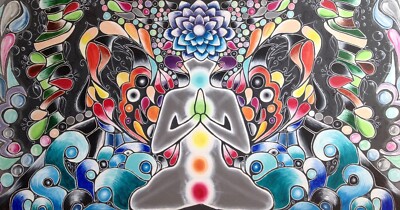 LiBo Art Gallery 3D großes Mosaik Gemälde auf Sperrholz montiert ''Symbiose''