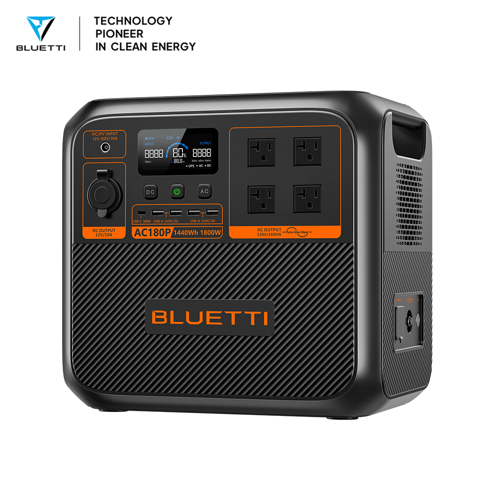 BLUETTI AC180P 1800W 1440Wh Portable Power Station Generator for