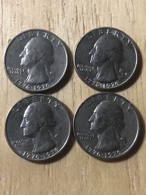 アメリカ　記念　4枚セット　1776 1976 1776-1976 4 Bicentennial Quarters- Drummer Boy --No Mint Mark