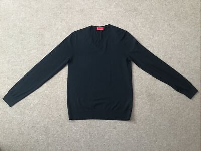 Boss San Carlo V-Ausschnitt Pullover schwarz in Herren Größe S BRANDNEU MIT MÄNGELN