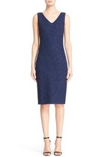 St. John Collection Victoria Metallic Knit Sheath Dress NWT 1195 Size 6