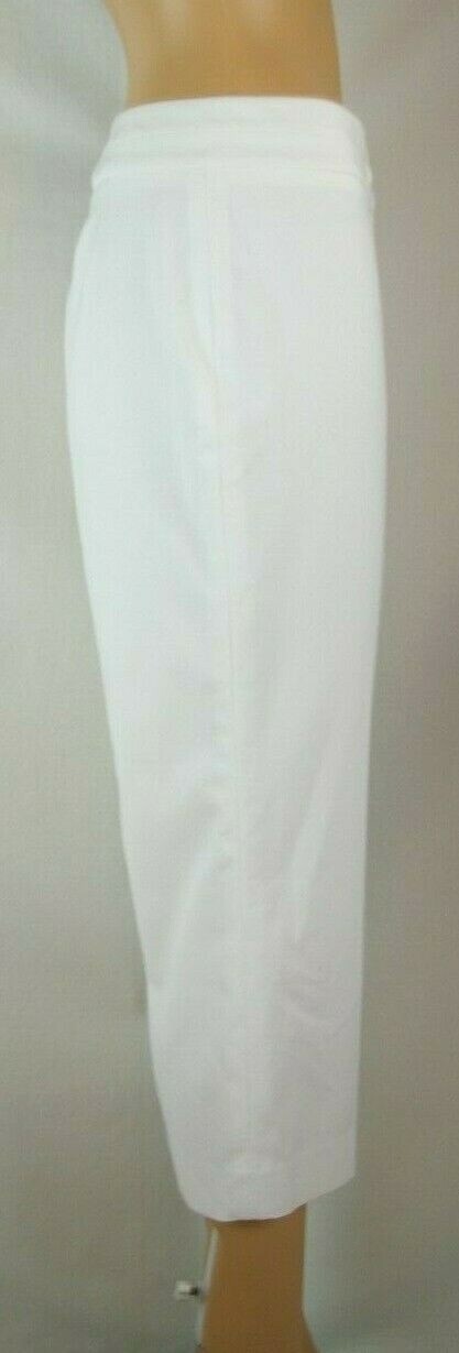 Talbots Petites Solid White Flat Front Fully Line… - image 8