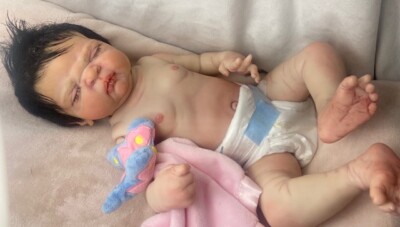 AVAILABLE NOW- Vinyl-Sleeping Full Bodied Reborn Baby Girl ''Maggie'' - FINISHED