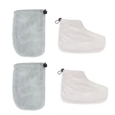2 Pairs Gloves Paraffin Wax Booties Cozies Hand Foot Liners