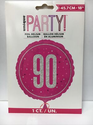 Happy 90th Birthday 18'' Folien Helium Ballon Pink für Mutter/Oma 18 Zoll