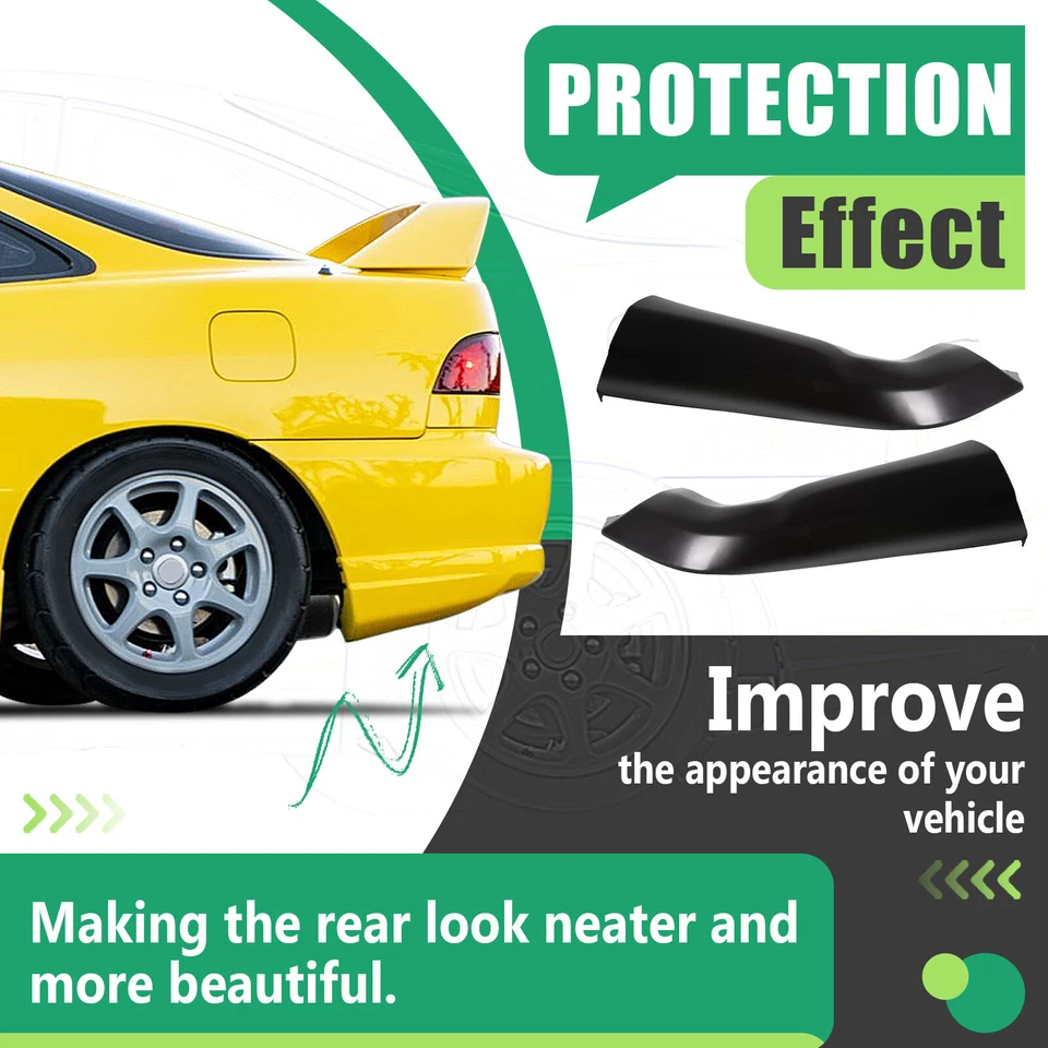 Fit 98-01 Acura Integra Rear Bumper Lip Spoiler Cap Splitter Valance Spats - Image 4 of 4