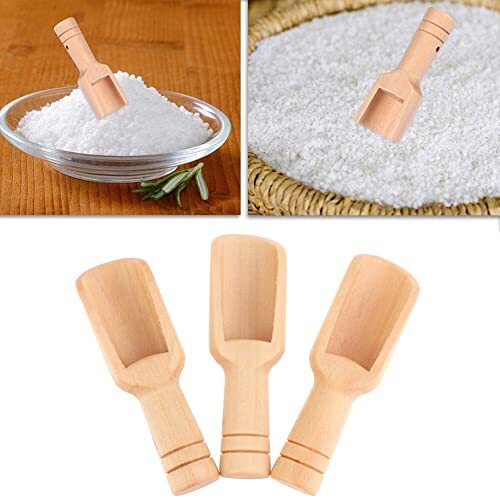 Mini Wooden Spoons,Mini Bamboo Spoons for Bath Salts, tea Small Wooden Scoops - Picture 6 of 9