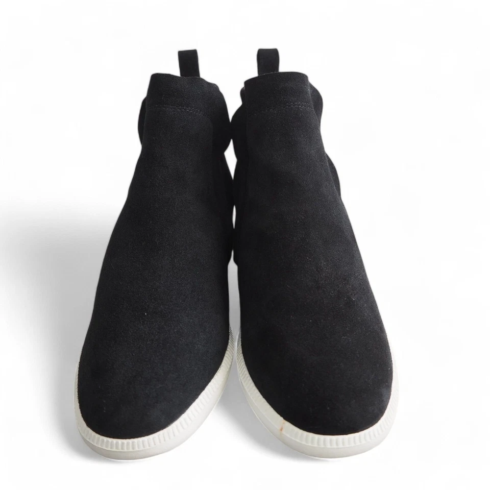 Zapatillas deportivas Kate Spade Wilkes de gamuza con cuña y cremallera lateral al tobillo negras para mujer 6,5B Foto 3 de 4