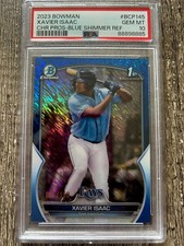 Xavier Isaac Bowman Chrome First Blue Shimmer /150 PSA 10