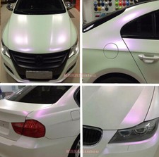 Satin WH PUR Chameleon Full Car SUV Vinyl Wrap Pearl Metal Roof Sticker 65FT BO