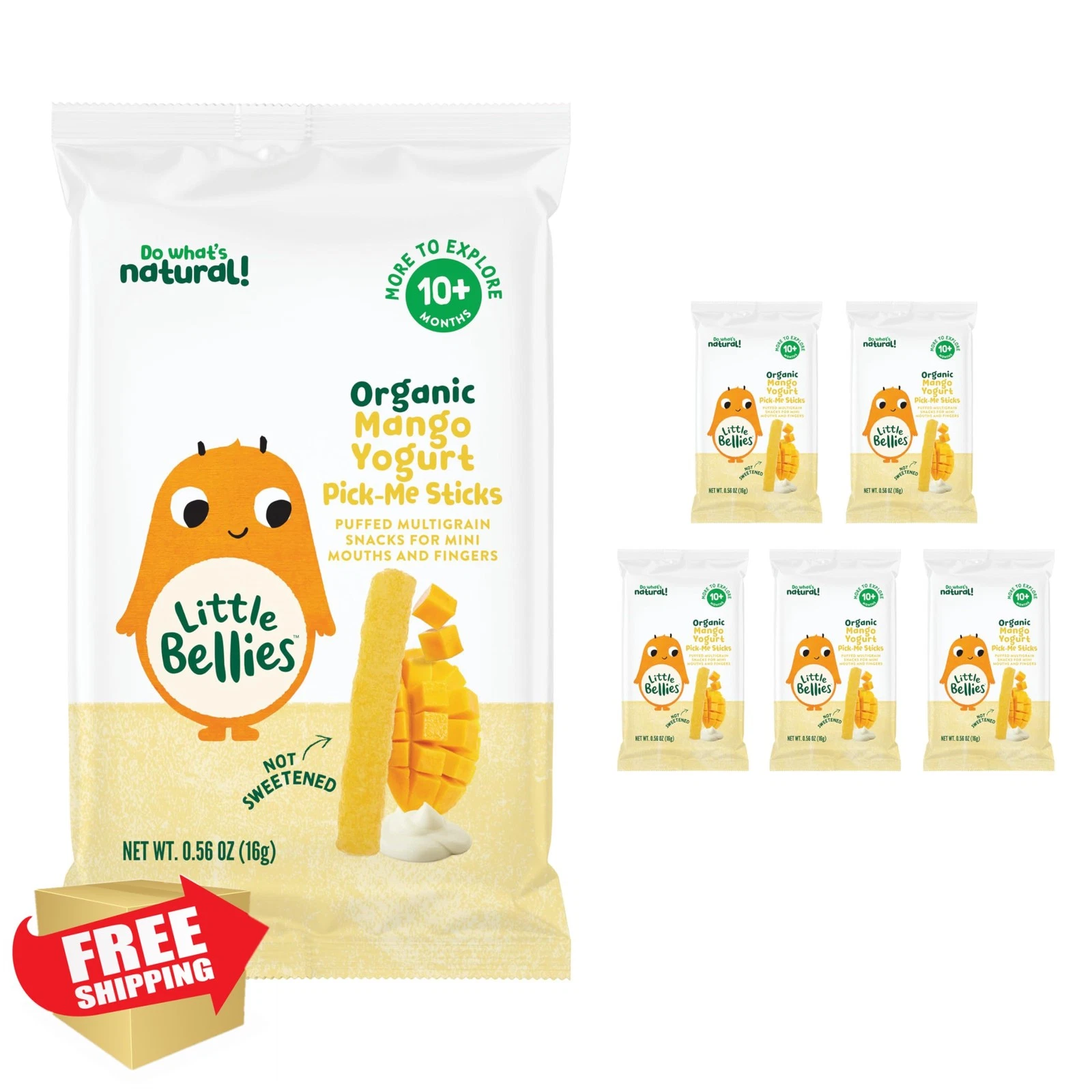 Little Bellies Mango Yogurt Sticks 5 Pack