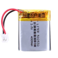 Liter 3.7V 400mAh 502530 Lipo Battery Rechargeable Lithium Polymer ion Batter...