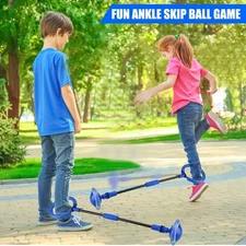 Ankle Skip Ball for Kids - Foldable Flash Wheel Skip Ball, Outside Game Toys for