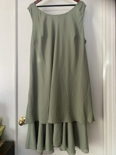 CANDLELIGHT & CHAMPAGNE Plus Size 28W 2 Piece Formal Layered Dress & Overcoat - Bild 8 von 15