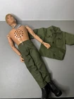 Vintage 1964 GI Joe Talking Blonde Fuzzy Green Beret Figure Boots Works Dog Tag