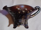 Carnival Glass  NORTHWOOD Amethyst Raspberry Gravy Boat
