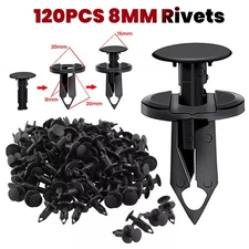 120× Bumper Clips FENDER TRIM Car Auto Push Pin Rivet FASTENER PANEL Retainer