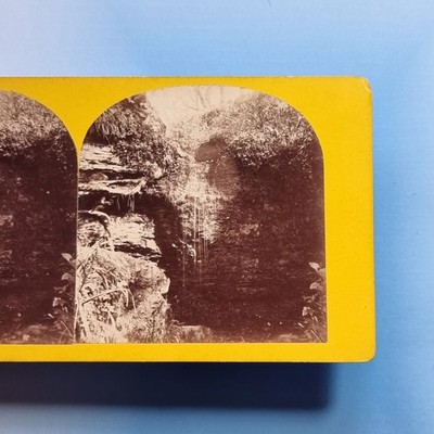Fairlight Glen Stereoview 3D um 1875 Echtfoto Hastings Sussex tropft gut