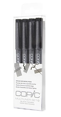 Too Copic multi liner 4 pcs black B set Free Shipping with Tracking# New Japan