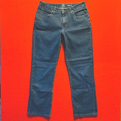 LEE  RIDERS ... Relaxed Fit ... Straight Leg Denim Blue Jeans ... Petite Size 8P