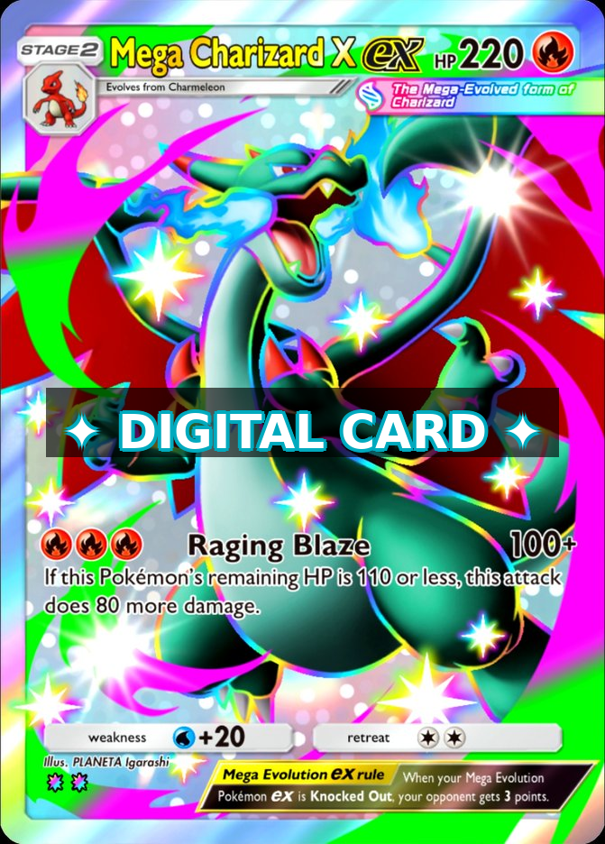 mega charizard pokemon card Pokemon Card Game Deck Case Mega Charizard X
