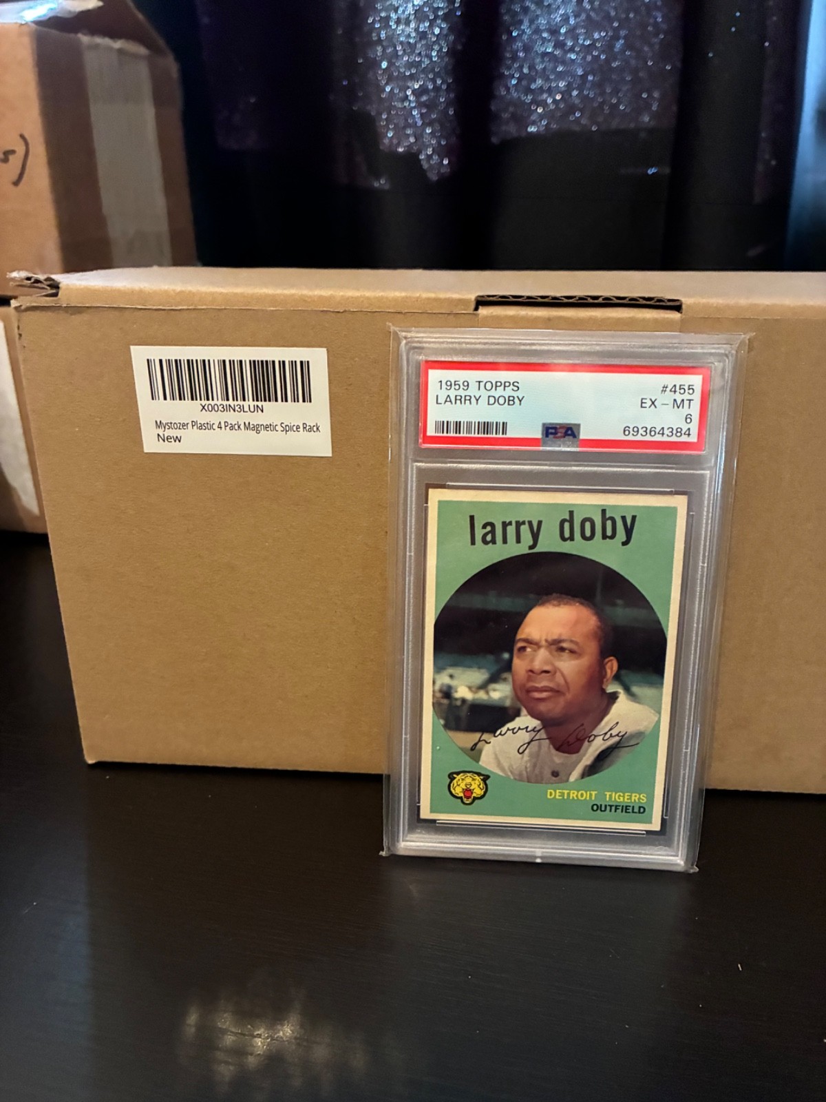 1959 Topps Larry Doby, #455, PSA-6 (Ex-Mt) Baseball HOF
