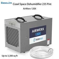 BASEAIRE 235Pint Crawl Space Dehumidifier Commercial Basement Warehouse 3300 Sq