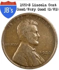 1920-S Lincoln Wheat Cent Circulated  Good to Very Good (G/VG)