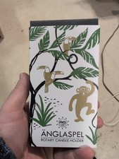 anglaspel Rotary Candle Holder Sweden Monkeys Parrot New In Box