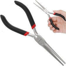 6" Long Needle Nose Pliers - Mini Jewelry Plier for Wire Wrapping, Black