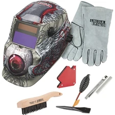 Lincoln Electric Auto-Darkening Welding Helmet Kit, Bloodshot Eyeball, Model#