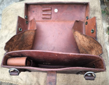 sacoche cuir médecin Suisse vintage post WW2 idéal workwear steam