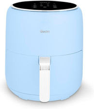 Image of Swan SD10513BLU Retro Digital Air Fryer with Swan Cyclone Technology, 8 Pre-Set