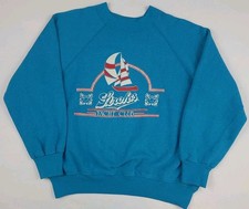 Vintage 70s 80s Stroh's Yacht Club Print Sweatshirt Rare Detroit Beer USA Made