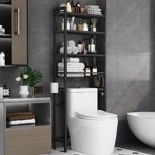 Over-The-Toilet Storage Rack, 4-Tier Bathroom Organizer Shelf Over Toilet with