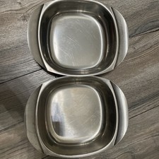 Vtg MCM Stainless Steel Covered Serving Dishes Fraser’s Cultura Swedish Style