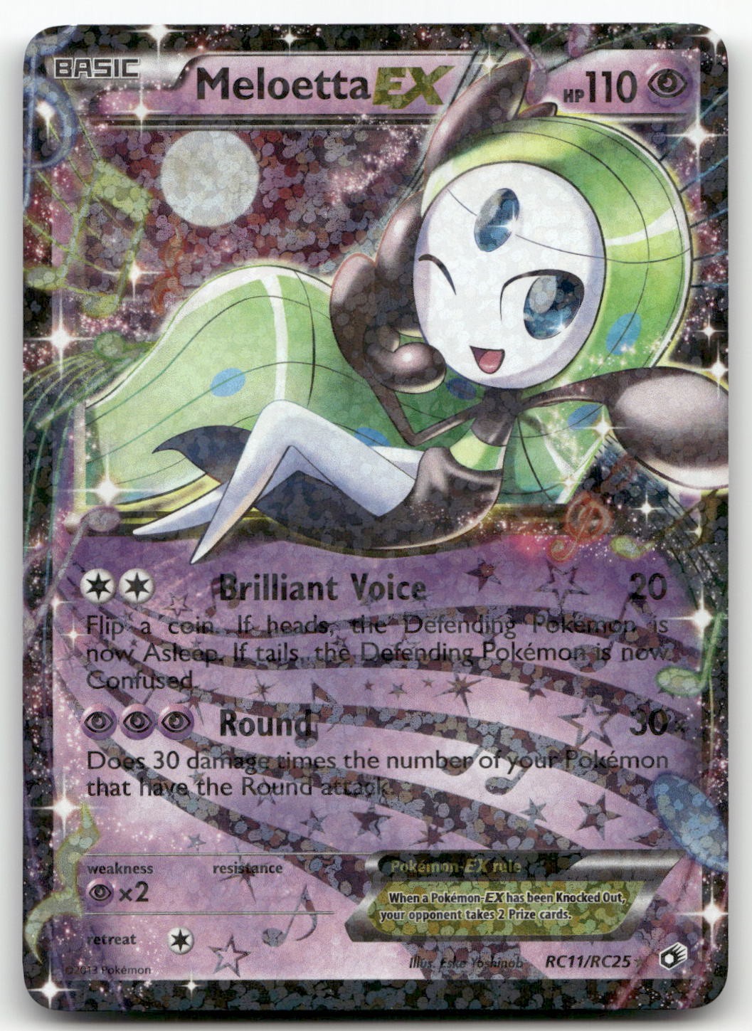 Meloetta EX #RC11/RC25 (Holo) LP Legendary Treasures: Radiant Collection Pokemon