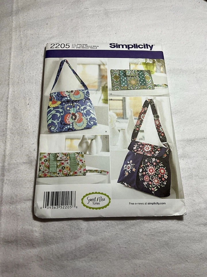 Simplicity Pattern 2205 HandBags - Clutch - Purse- UC FF - Image 3 of 4