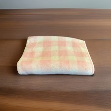 Large Baby Blanket Pink White Plaid Receiving Blanket Bed Thick Soft