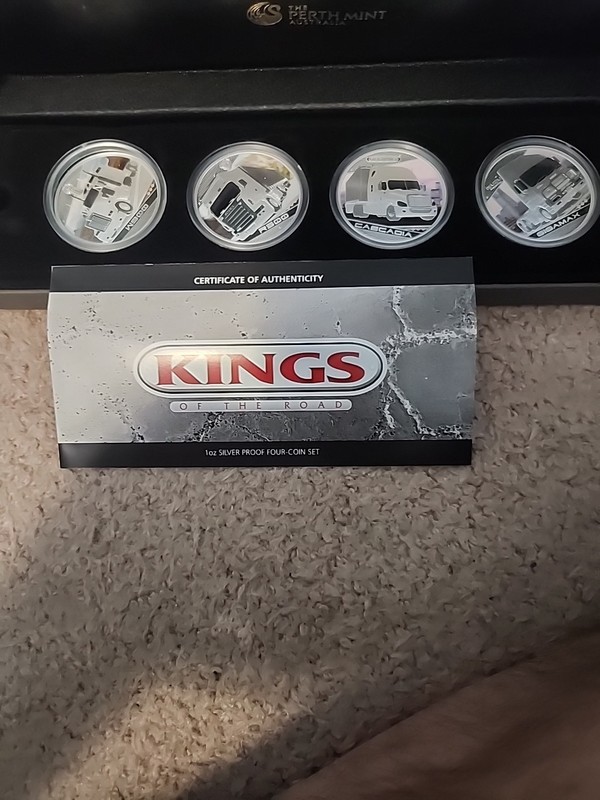 Tuvalu set of 4 coins Kings of the Road proof silver coins 2010 RARE 4 OZ SET
