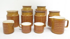 1977 Hornsea Saffron Pottery Kitchen Jars Flour Sugar Coffee Pots Floral Design