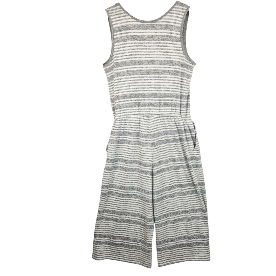 Mono para mujer Gap tejido a rayas pierna ancha gris/crema talla pequeña usado en excelente estado Foto 3 de 4