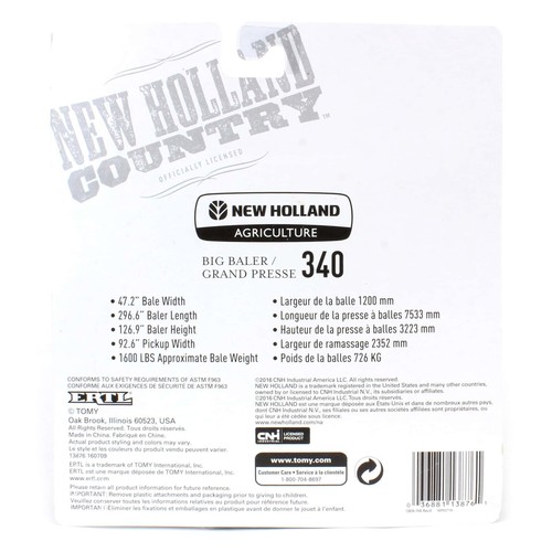1/64 New Holland 340 Big Square Baler by ERTL 13876 - Picture 3 of 4